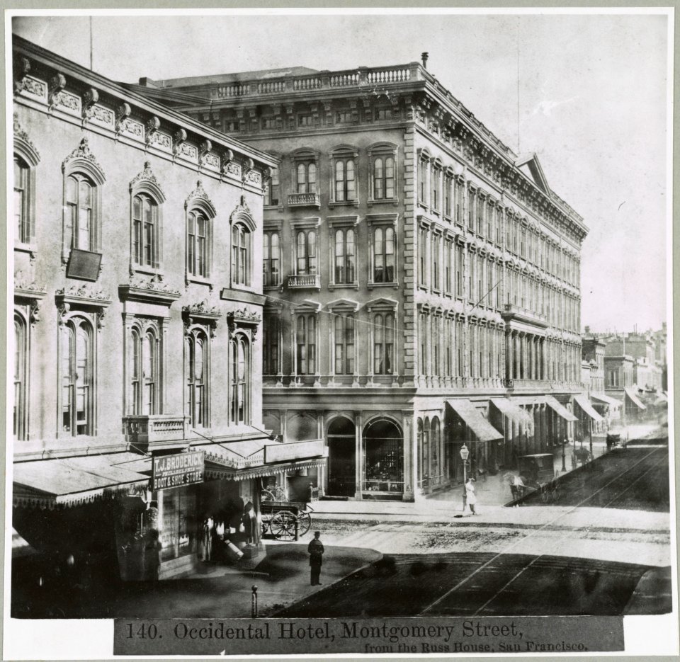 Occidental Hotel, Montgomery Street, from the Russ House, San Francisco LCCN2002719069