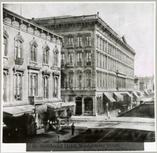 Occidental Hotel, Montgomery Street, from the Russ House, San Francisco LCCN2002719069