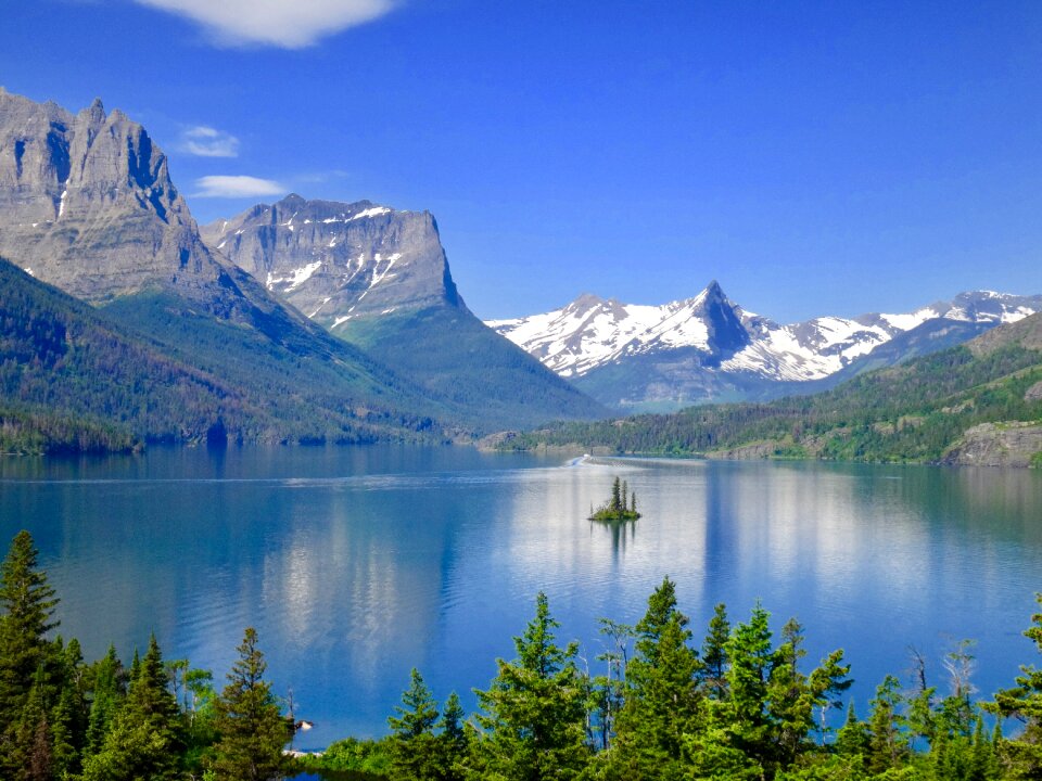 Lake mountain island