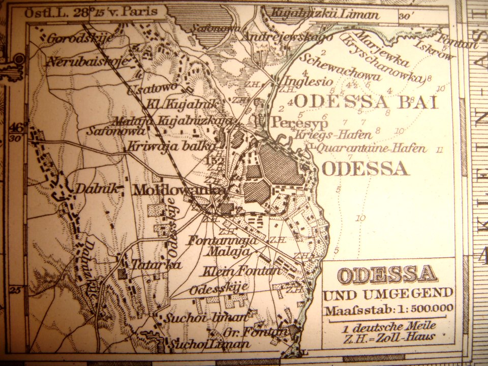 Odessa und umgegend map late XIX century