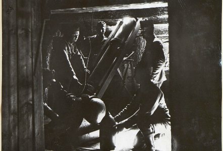 Oesterr.-ung.20 cm Luft-Minenwerfer in bombensicherer Stellung b.XX.ottom.Dion.südl.443.Popielicha. (BildID 15728070)
