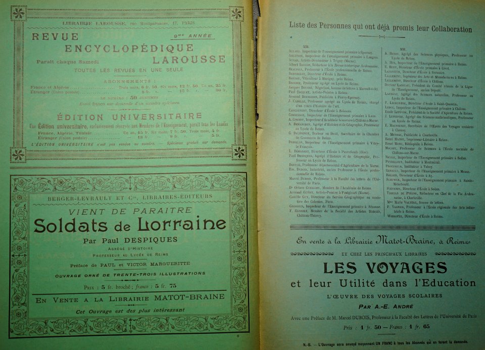 Oeuvre voyages scolaire 1899 96298
