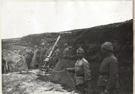 Oesterr.-ung.12 cm Luft-Minenwerfer mit türk.Bedienung. (BildID 15728049)