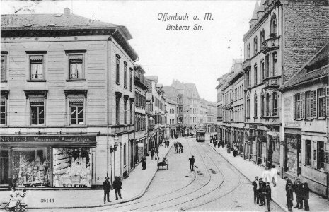 OF Biebererstrasse Ecke Marktplatz nach Osten 1910