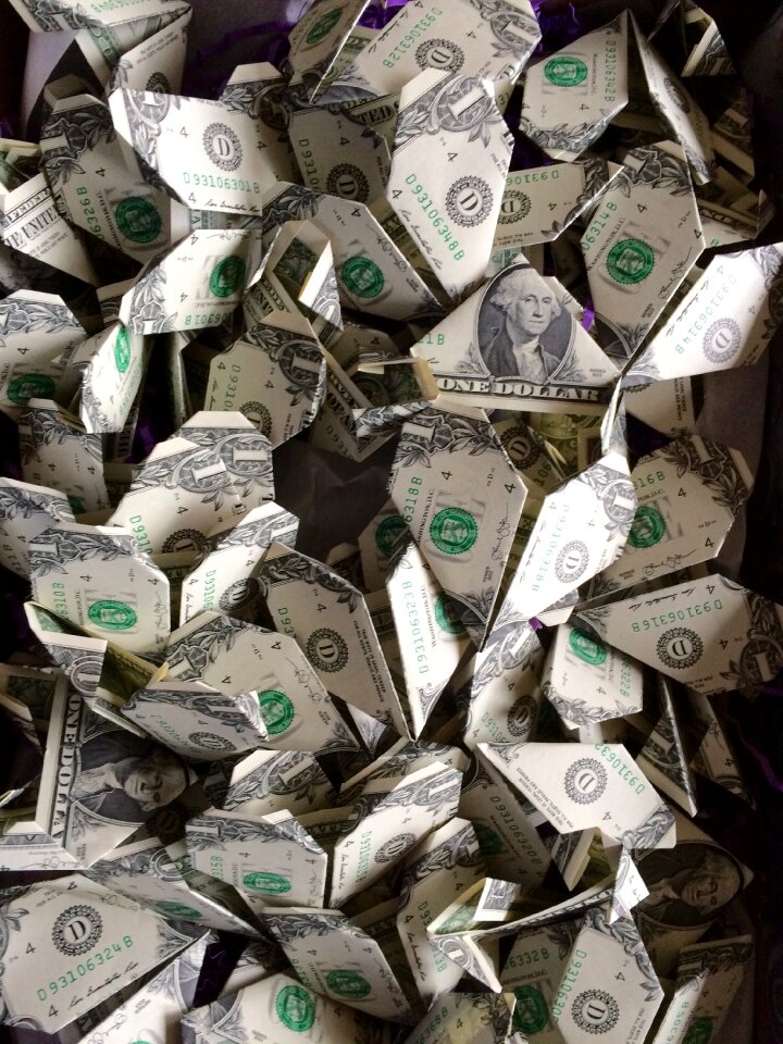 Currency origami paper