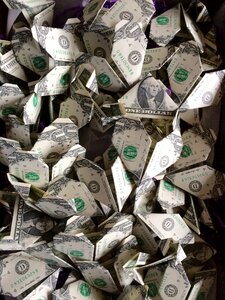Currency origami paper