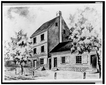 Office of the Secty. of State, (then designated Secty. of Foreign Affairs) stood on 15th Street north of the present Treasury, 1782-83 LCCN99472319