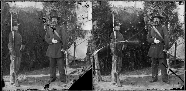 Officer and soldier - NARA - 527682