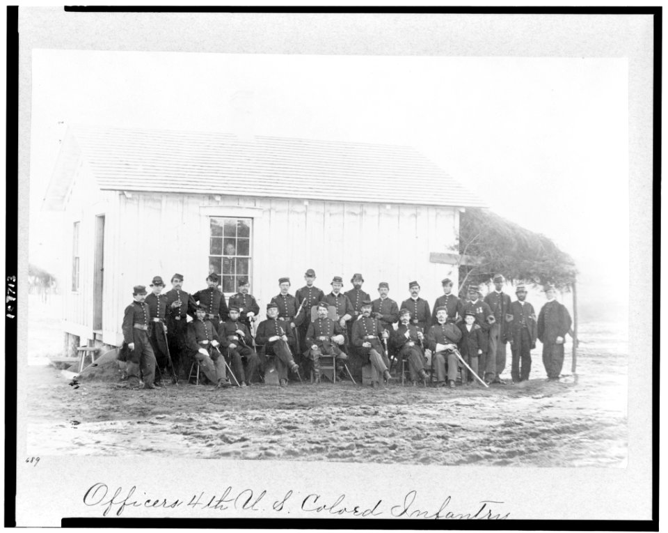 Officers 4th U.S. Colo(r)ed Infantry, Fort Slocum, April, 1865 LCCN93505852