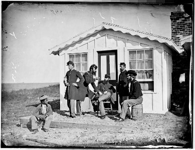 Officers at headquarters - NARA - 524666