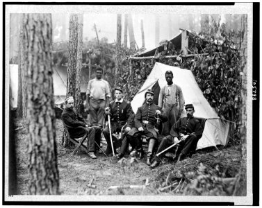 Officers of 114th Pennsylvania Infantry in front of Petersburg, Va., August, 1864 LCCN92512348