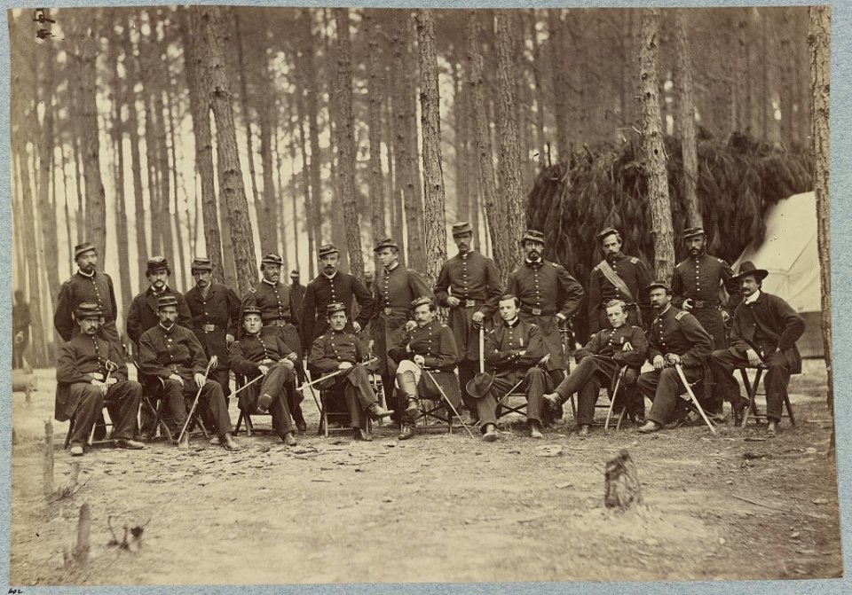 Officers of 114th Pennsylvania Infantry in front of Petersburg, Va., August, 1864 LCCN2013647759