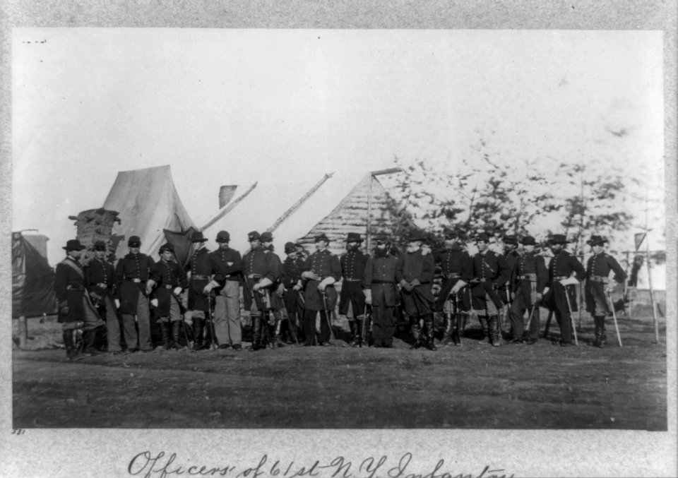 Officers of 61st New York Infantry, Falmouth, Va LCCN92500248