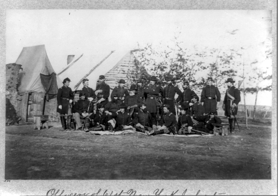 Officers of 61st New York Infantry, Falmouth, Va., April 1863 LCCN92500249
