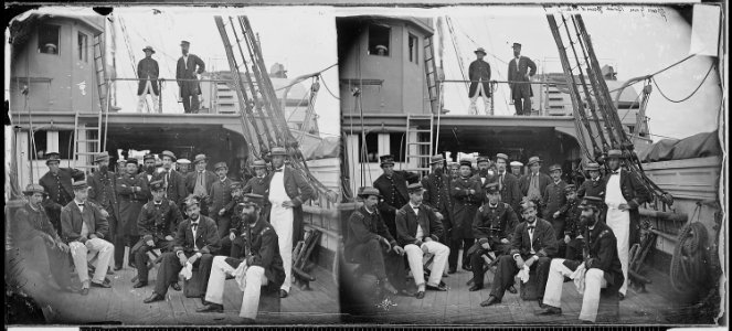 Officers of gun boat Mendota - NARA - 525009