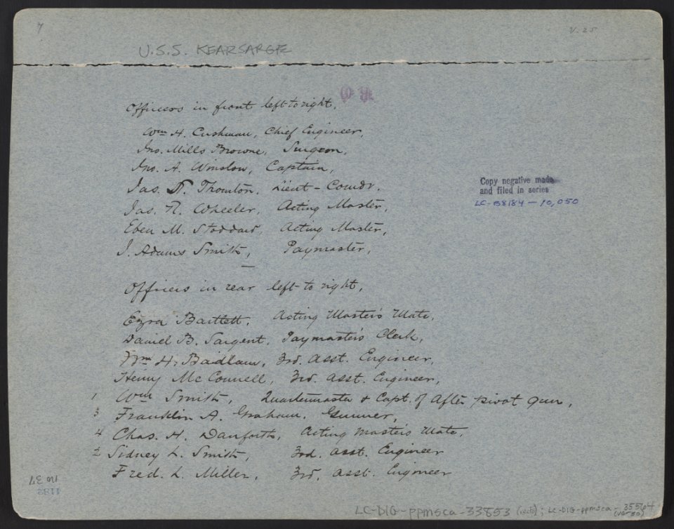 Officers of U.S.S. Kearsarge LCCN2013646192