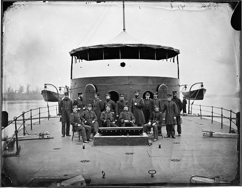 Officers on board monitor Mahopac, James River, Va., 1864 - NARA - 524838