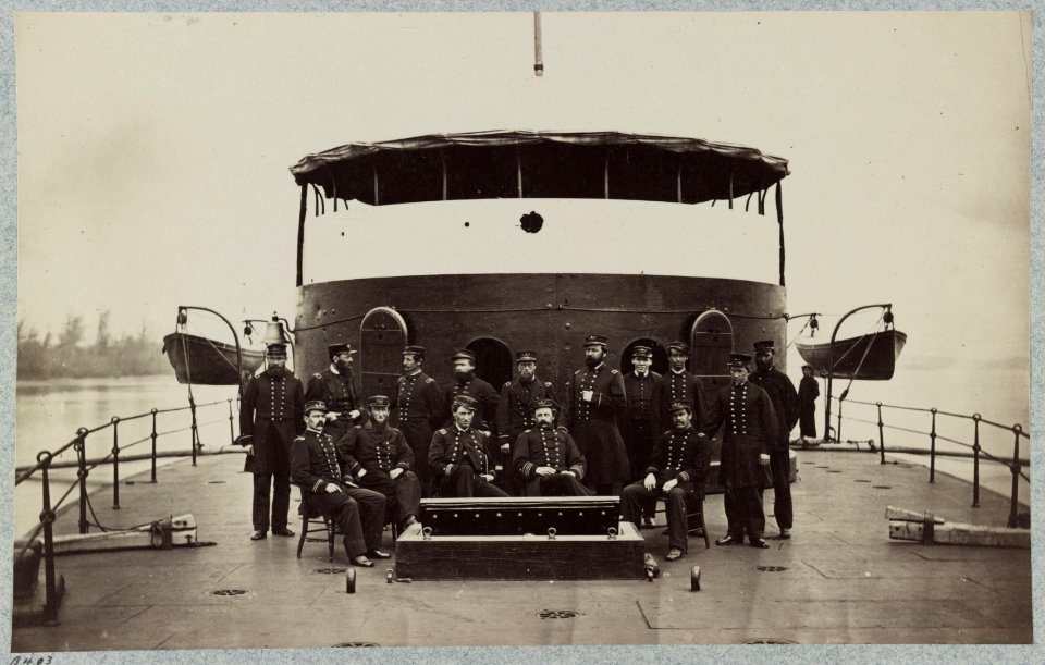 Officers on deck of monitor Mahopac, James River, Virginia LCCN2013647374