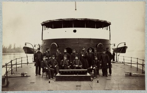 Officers on deck of monitor Mahopac, James River, Virginia LCCN2013647374