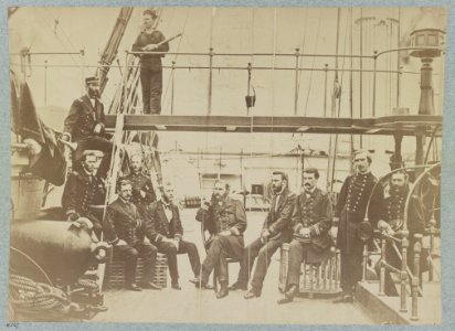 Officers on deck on U.S. frigate Sabine LCCN2013646184