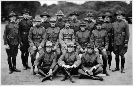 Officers of the Morristown, New Jersey Infantry Battalion, July 1918. Parker Studio. - NARA - 533711 photo