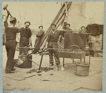 Officers on deck of monitor Saugus, James River, Virginia LCCN2013646166