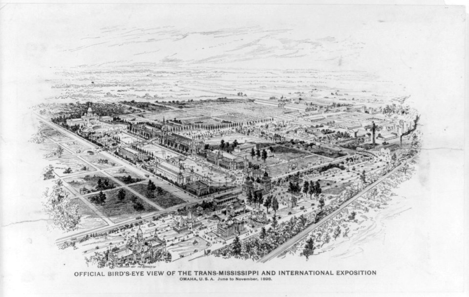 Official bird's-eye view of the Trans-Mississippi and International Exposition, Omaha, U.S.A., June to November, 1898 LCCN2004668240