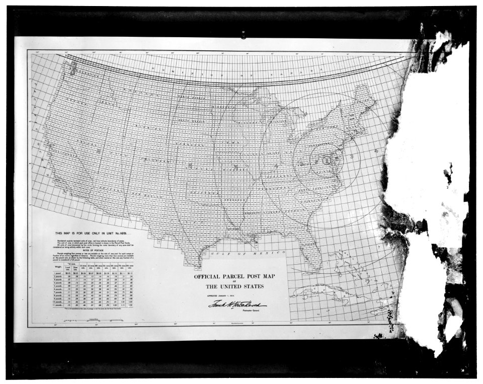 Official Parcel Post Map of the United States LOC hec.13388