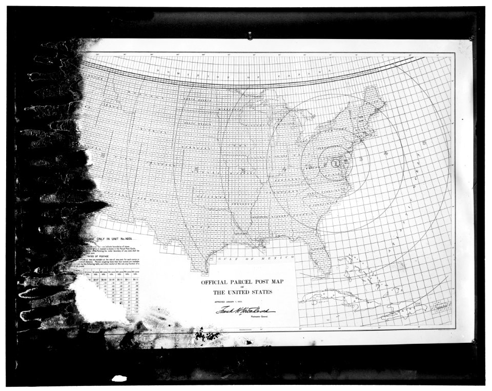 Official Parcel Post Map of the United States LOC hec.13387