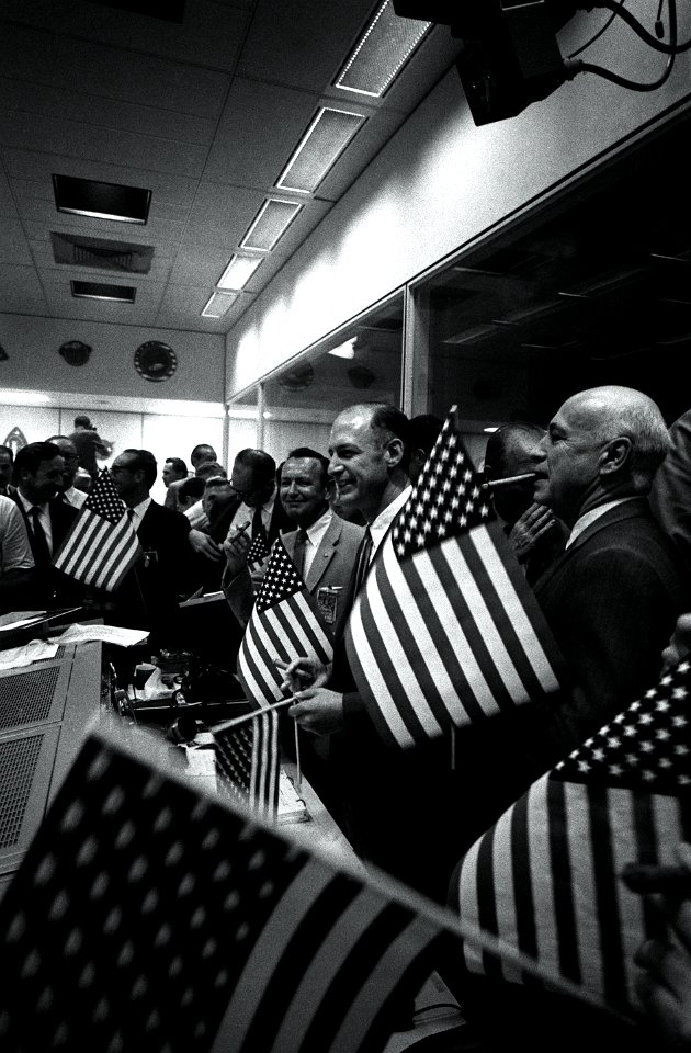 Officials celebrating the successful conclusion of the Apollo 11 lunar landing mission (26464806742)