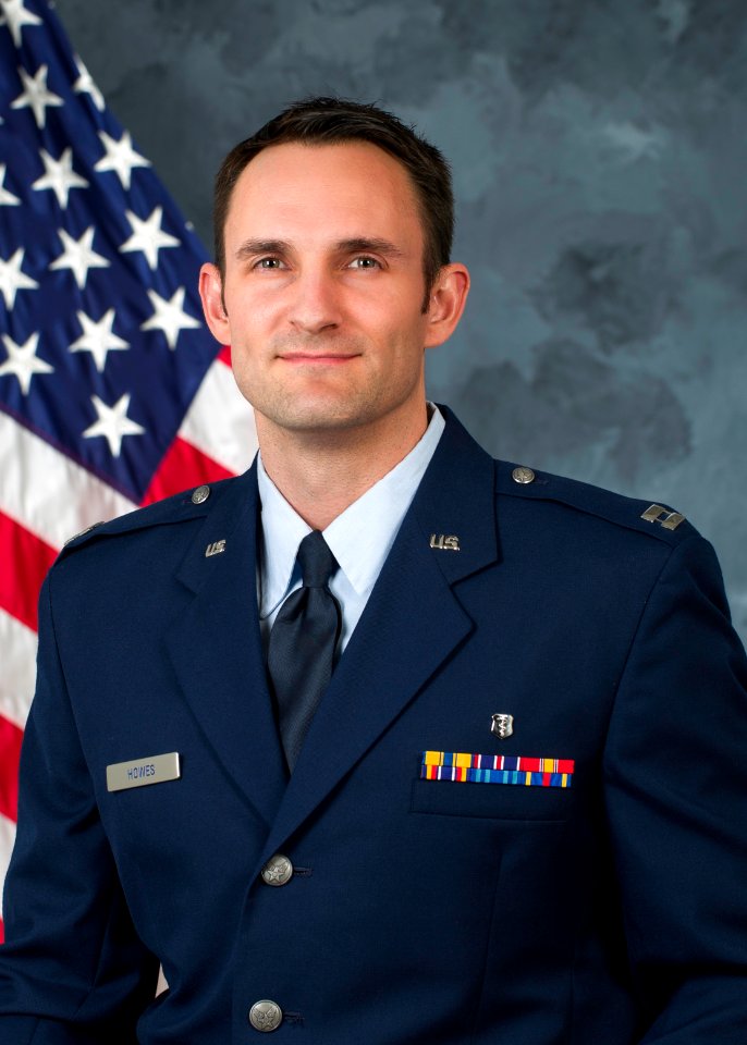 Official portrait, Capt. Adam B. Howes, United States Air Force 150403-N-WY366-003