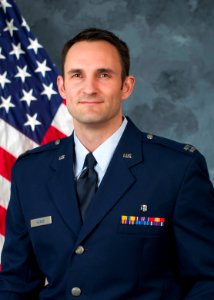 Official portrait, Capt. Adam B. Howes, United States Air Force 150403-N-WY366-003