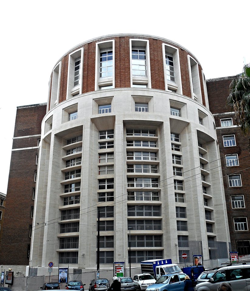 Palazzo degli Uffici Finanziari (1933-1937; brick and travertine) - Via Diaz n° 11 in Naples - Architect Marcello Canino (Naples 1895-Naples 1970) (25343272166)