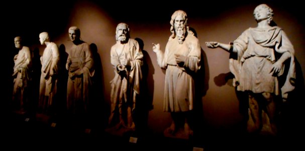 Saints - statues (13th-14th century) by followers of Giovanni Pisano (Pisa about 1248-Siena after 1314) from the façade of Cathedral of Siena, now at Museo dell'Opera del Duomo at Siena (44731769265)