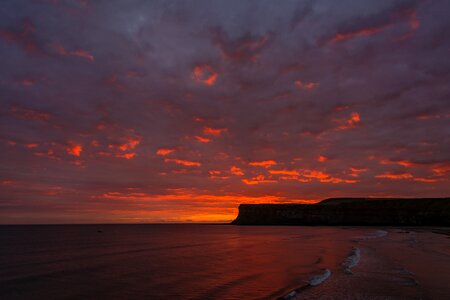 Seascape saltburn by the sea golden hour photo