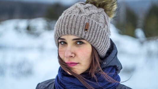 Outdoors scarf portrait