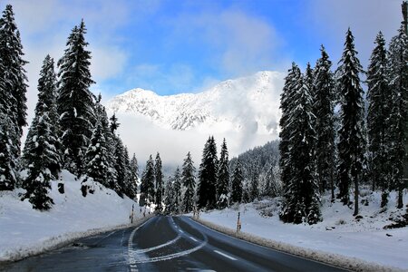 The alps snow highway photo