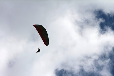 Paragliding parachute sky