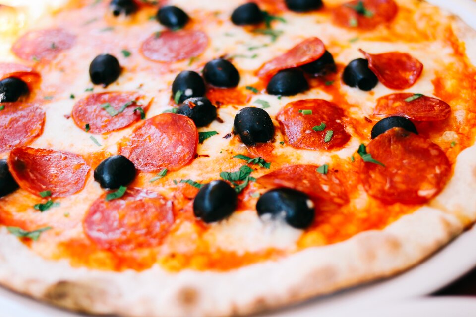 Pizza food black olive