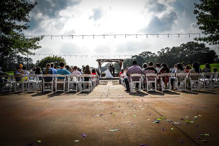 Wedding ceremony outdoors
