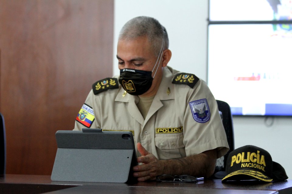 La ministra de Gobierno, María Paula Romo, en videoconferencia con el Mando Policial, se realizó la presentación de los nuevos comandantes de la Policía, de las zonas y subzonas del país. 13.10.2020 (50471108878)
