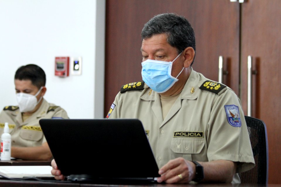 La ministra de Gobierno, María Paula Romo, en videoconferencia con el Mando Policial, se realizó la presentación de los nuevos comandantes de la Policía, de las zonas y subzonas del país. 13.10.2020 (50471113423)