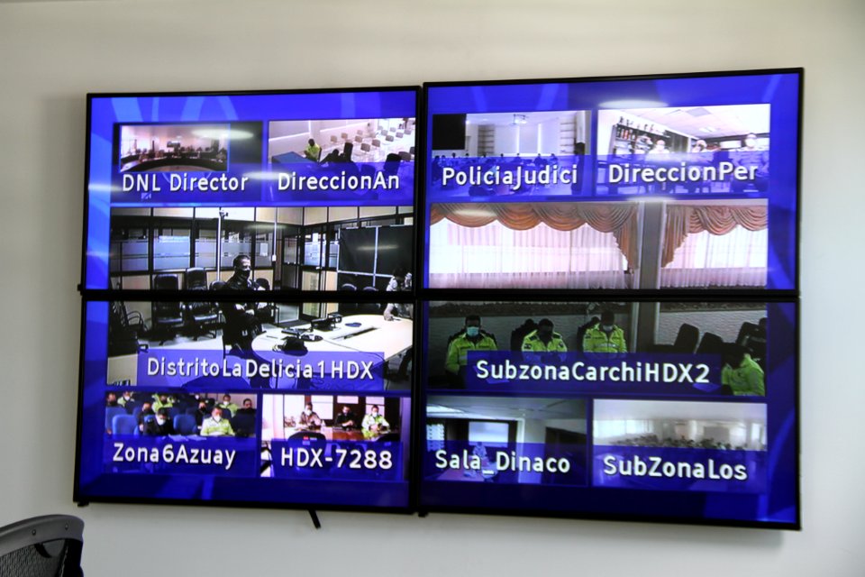 La ministra de Gobierno, María Paula Romo, en videoconferencia con el Mando Policial, se realizó la presentación de los nuevos comandantes de la Policía, de las zonas y subzonas del país. 13.10.2020 (50471104798)
