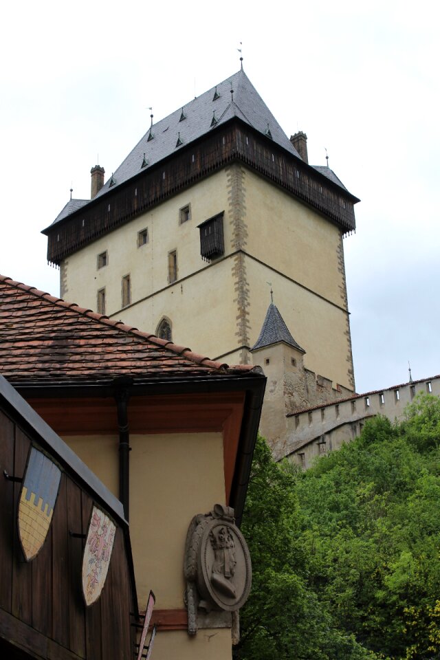 The walls of the historical monuments central bohemia