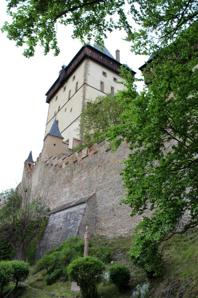 The walls of the historical monuments central bohemia