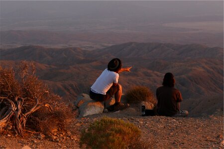 Hills desert people photo