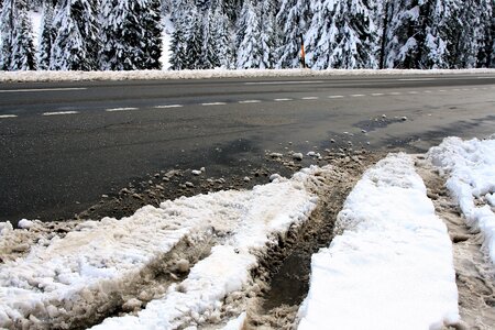 In the winter asphalt biel
