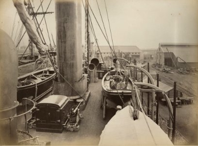 Chinese cruiser Yangwei's Main Deck while drydocked on the Tyne, Newcastle 1881. (49613982907)