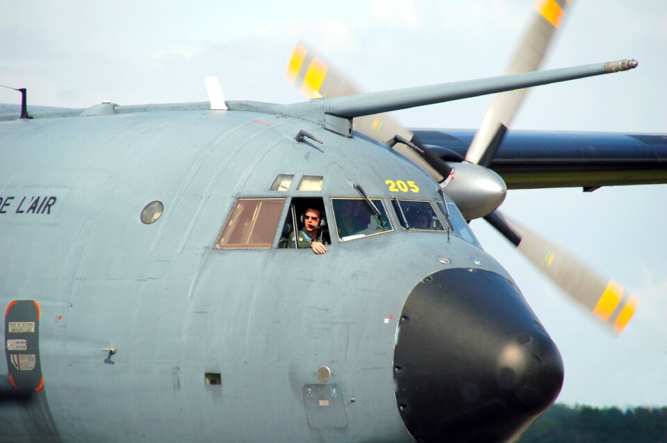 Propeller military branch air show took place a cargo plane