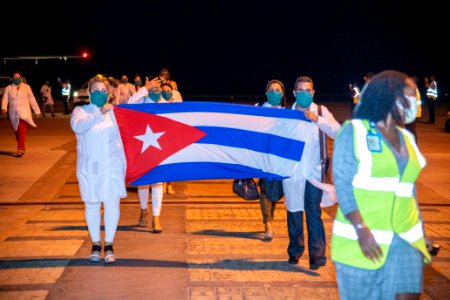 COVID-19 Response Over 100 Cuban Nurses Arrive Barbados (49740648613)